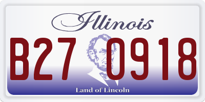 IL license plate B270918