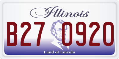 IL license plate B270920
