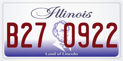 IL license plate B270922