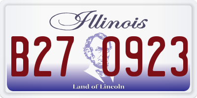 IL license plate B270923