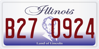IL license plate B270924