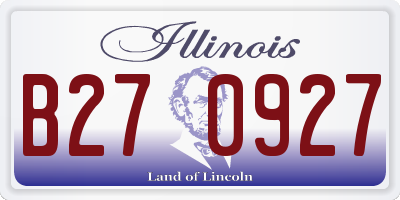 IL license plate B270927