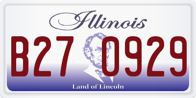 IL license plate B270929
