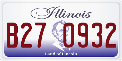IL license plate B270932