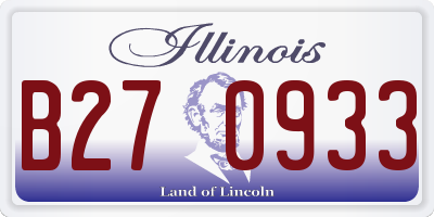 IL license plate B270933