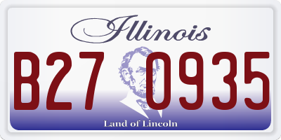 IL license plate B270935