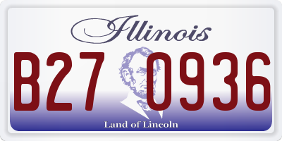 IL license plate B270936