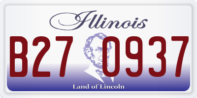 IL license plate B270937
