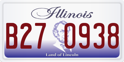 IL license plate B270938