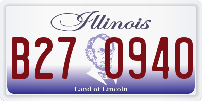 IL license plate B270940