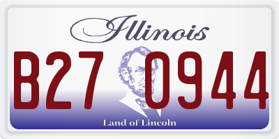 IL license plate B270944
