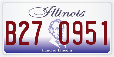 IL license plate B270951