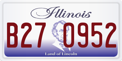IL license plate B270952