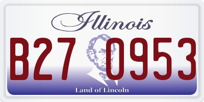 IL license plate B270953