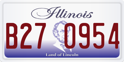 IL license plate B270954