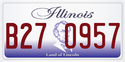 IL license plate B270957