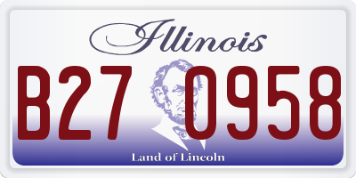 IL license plate B270958