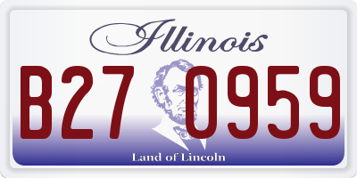 IL license plate B270959