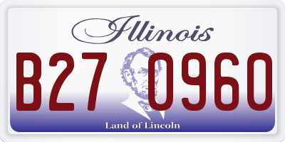 IL license plate B270960