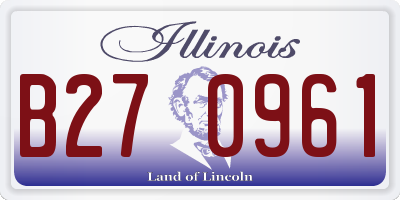 IL license plate B270961