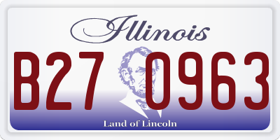 IL license plate B270963