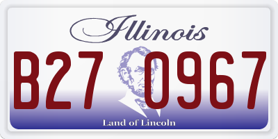 IL license plate B270967