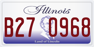 IL license plate B270968