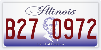 IL license plate B270972