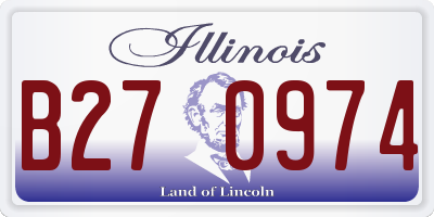 IL license plate B270974
