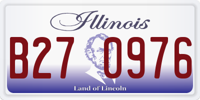 IL license plate B270976