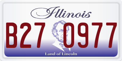 IL license plate B270977