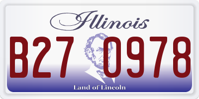 IL license plate B270978