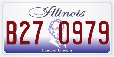 IL license plate B270979