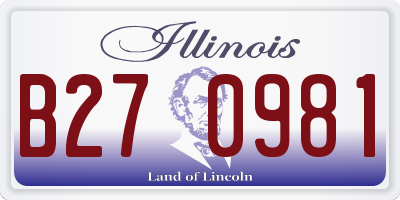 IL license plate B270981