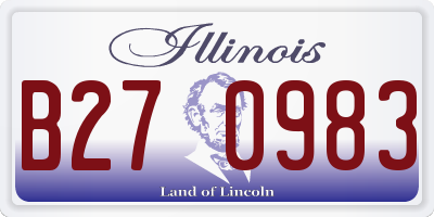 IL license plate B270983