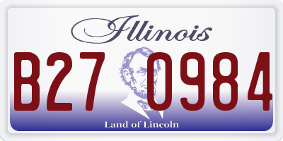 IL license plate B270984