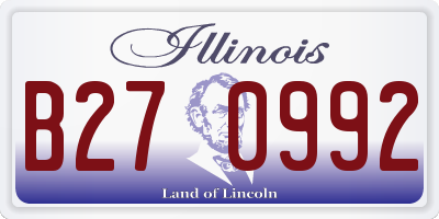 IL license plate B270992