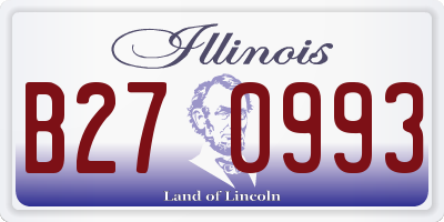 IL license plate B270993
