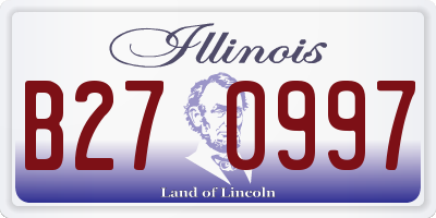 IL license plate B270997