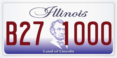 IL license plate B271000