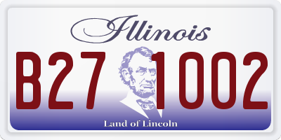 IL license plate B271002
