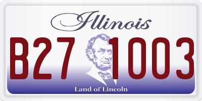 IL license plate B271003