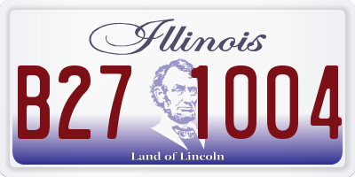 IL license plate B271004
