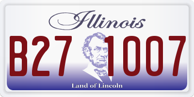IL license plate B271007