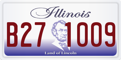 IL license plate B271009