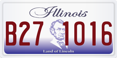 IL license plate B271016