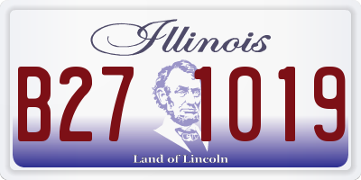 IL license plate B271019