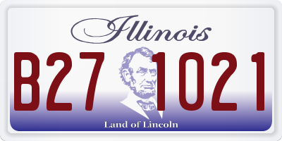 IL license plate B271021