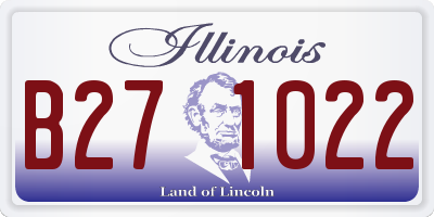 IL license plate B271022