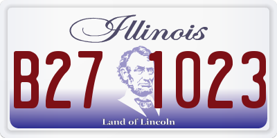IL license plate B271023
